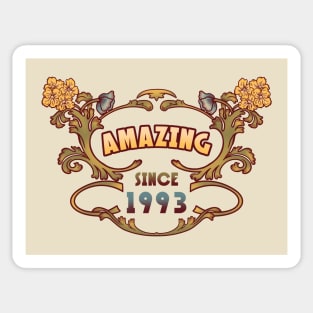 AMAZING SINCE 1993 art nouveau vintage retro 90s Sticker